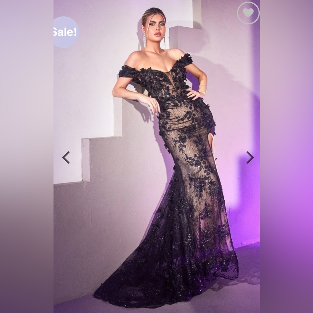 Villoni Boutique Black Off the shoulder dress